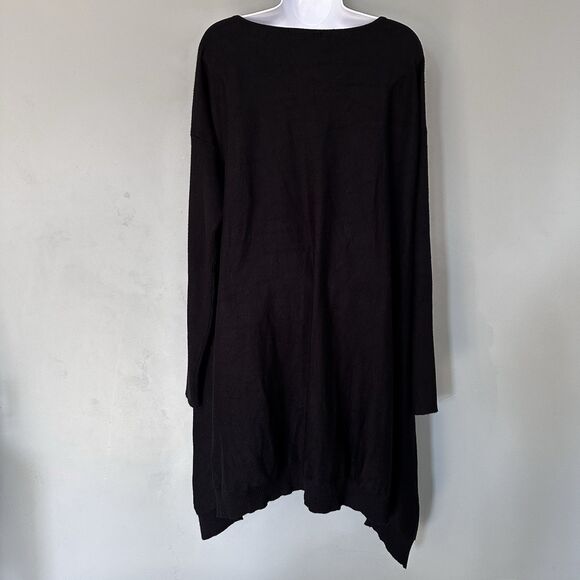 Cyrus Ribbed Sweater Long Sleeve Asymmetric Knit Top Lagenlook Indie Tunic XL - Picture 5 of 6